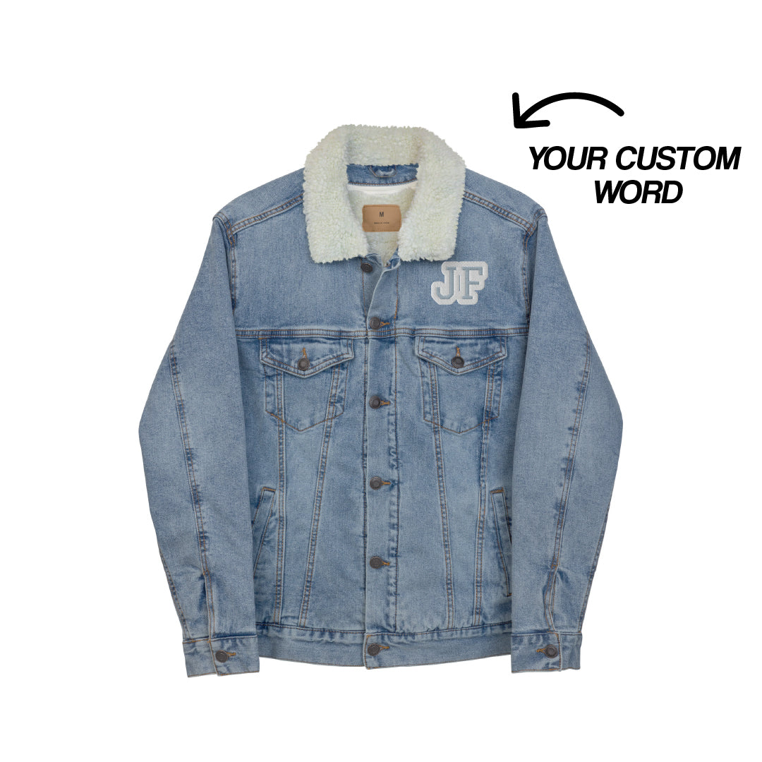 ML Custom Unisex denim sherpa jacket
