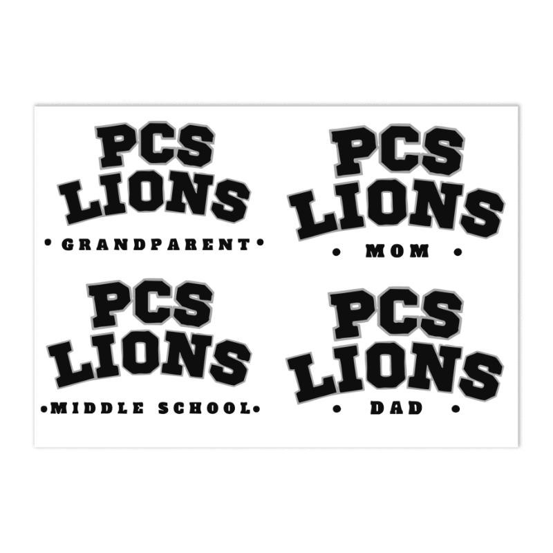 PCS LIONS Sticker sheet