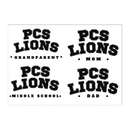 PCS LIONS Sticker sheet