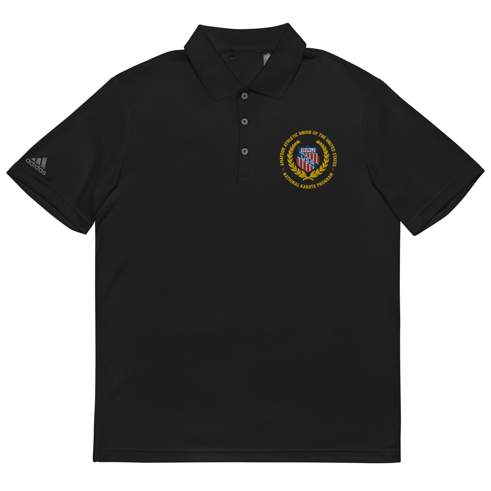 AAU Karate adidas performance polo shirt