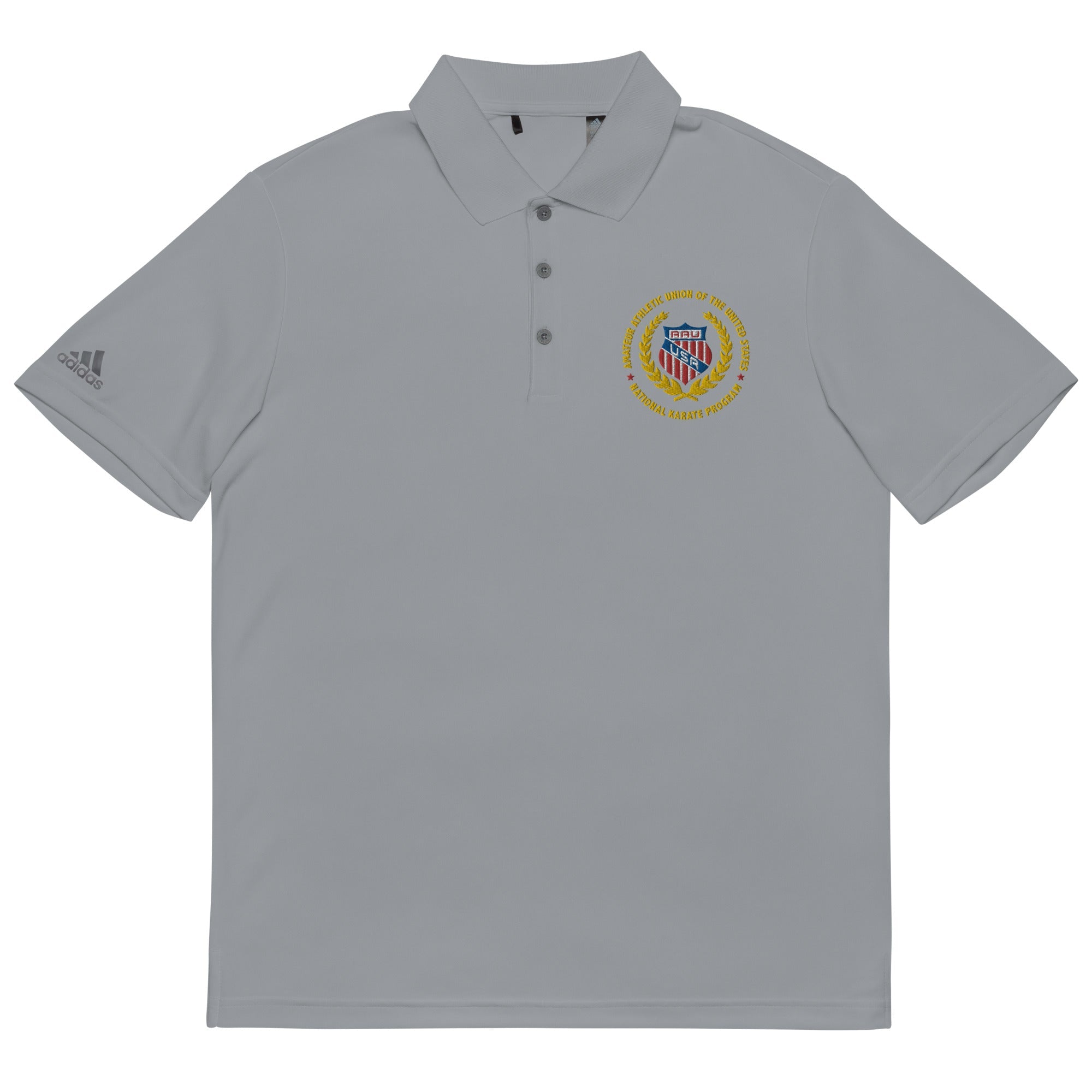 AAU Karate adidas performance polo shirt