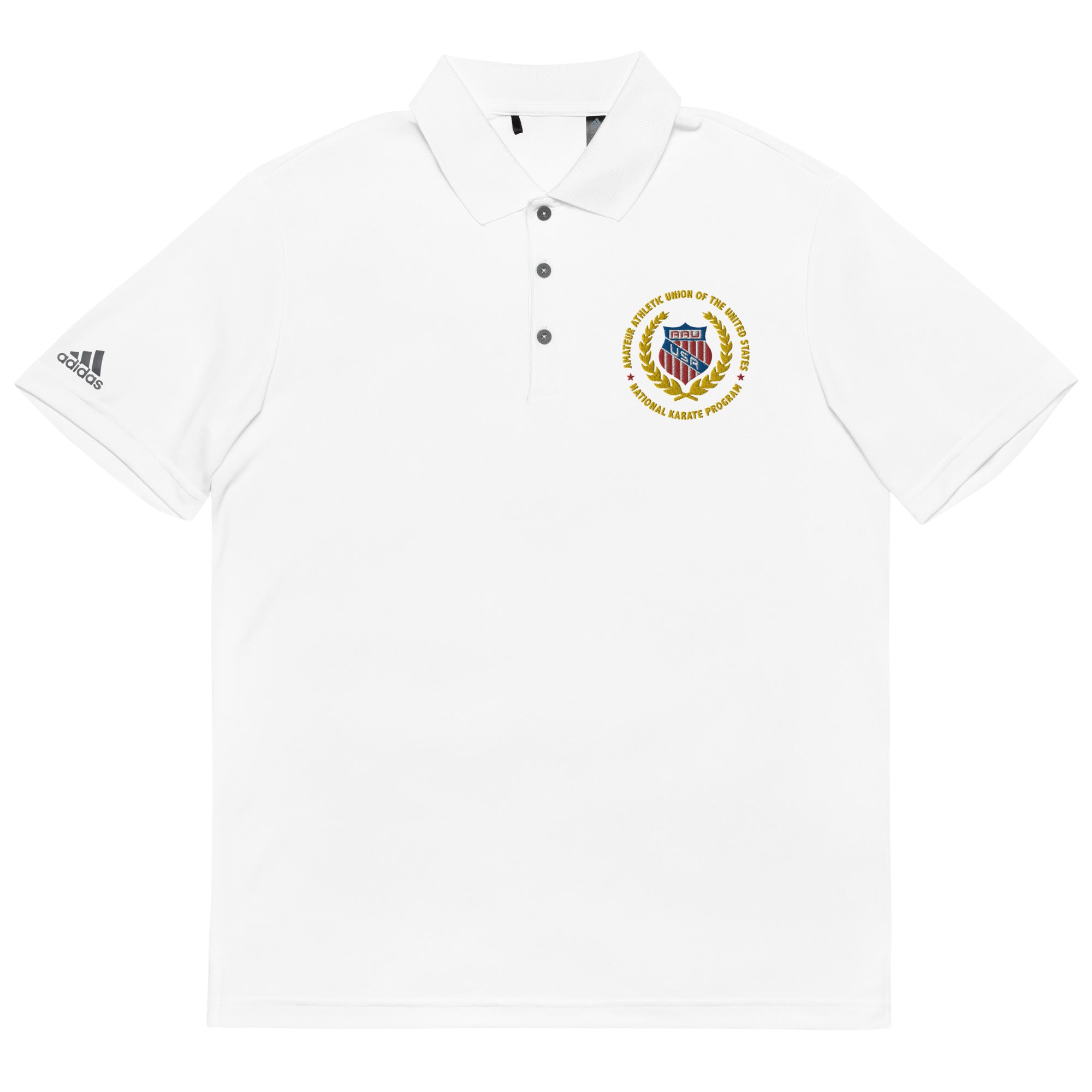 AAU Karate adidas performance polo shirt