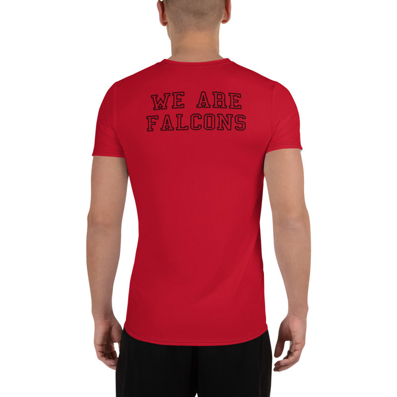 Falcons FB All-Over Print Men's Performance T-shirt Ripped We Are Red