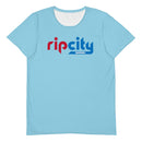 RCB All-Over Print Men's Athletic T-shirt -light blue