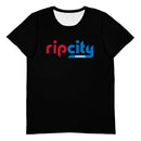 Camiseta deportiva RCB con estampado integral para hombre, color negro
