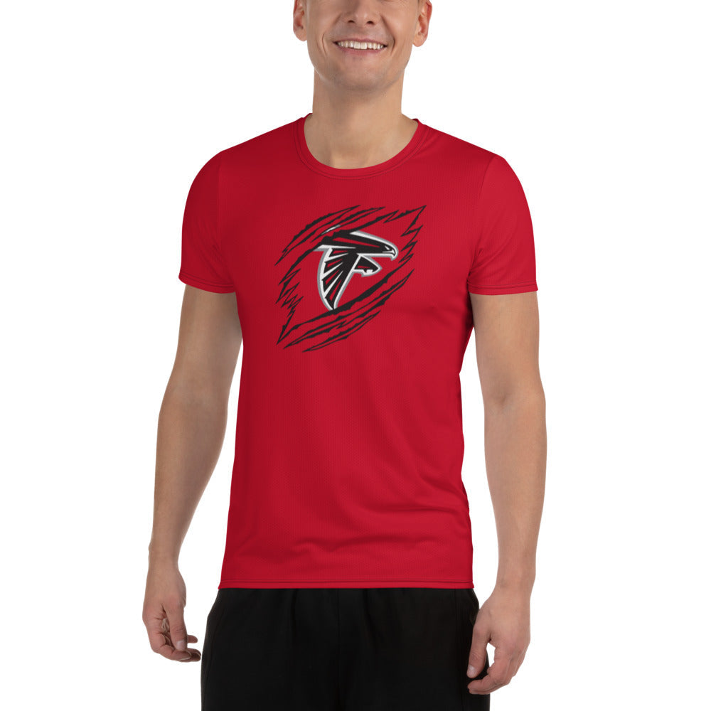 Falcons FB All-Over Print Men's Performance T-shirt Ripped Family Red