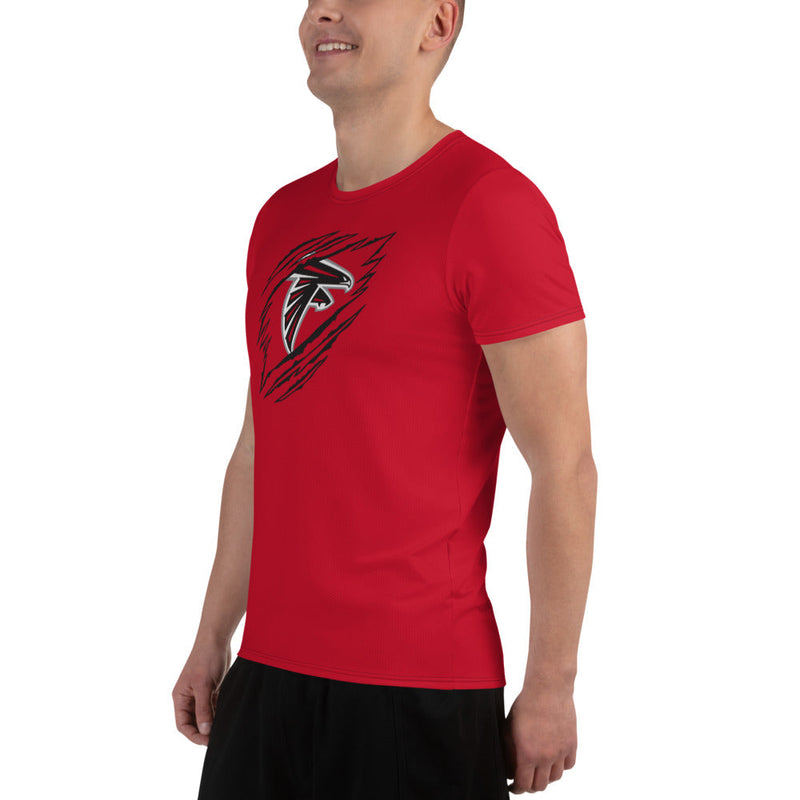 Falcons FB All-Over Print Men's Performance T-shirt Ripped 4 Life Red