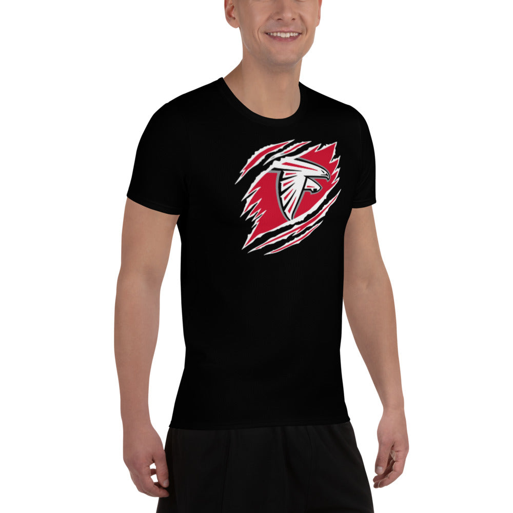 Falcons All-Over Print Men's Performance T-shirt Ripped 4 Life Black