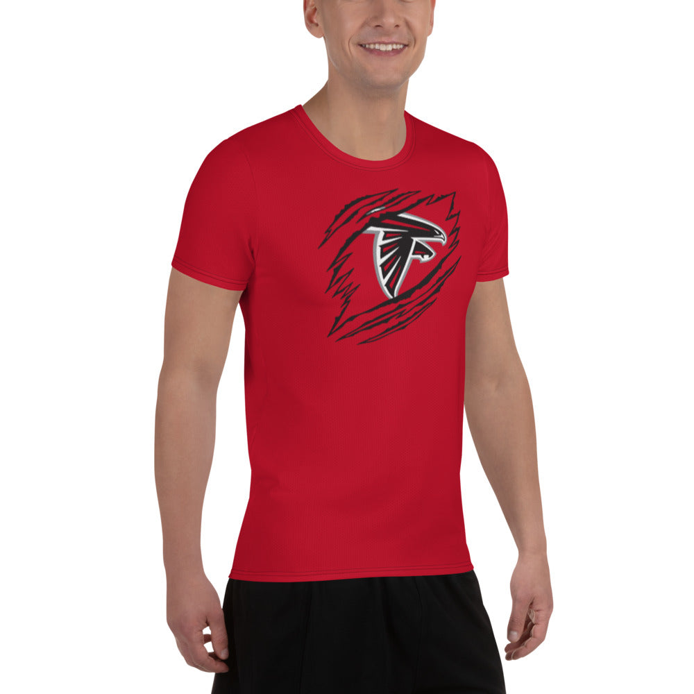 Falcons FB All-Over Print Men's Performance T-shirt Ripped Family Red