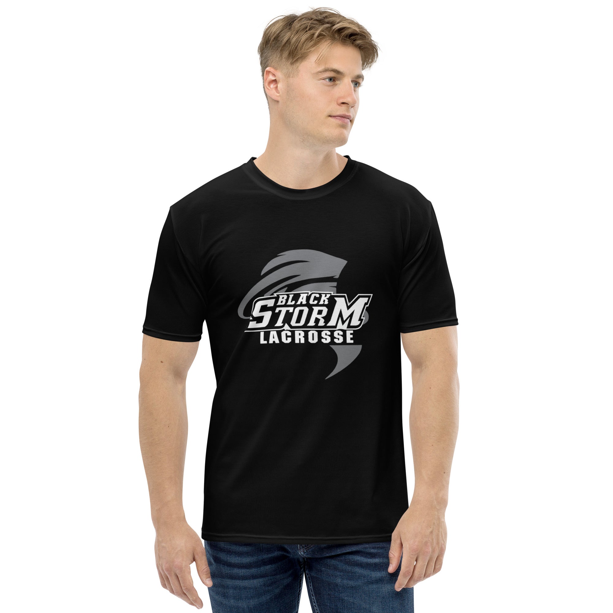 Camiseta de tirador de lacrosse Black Storm