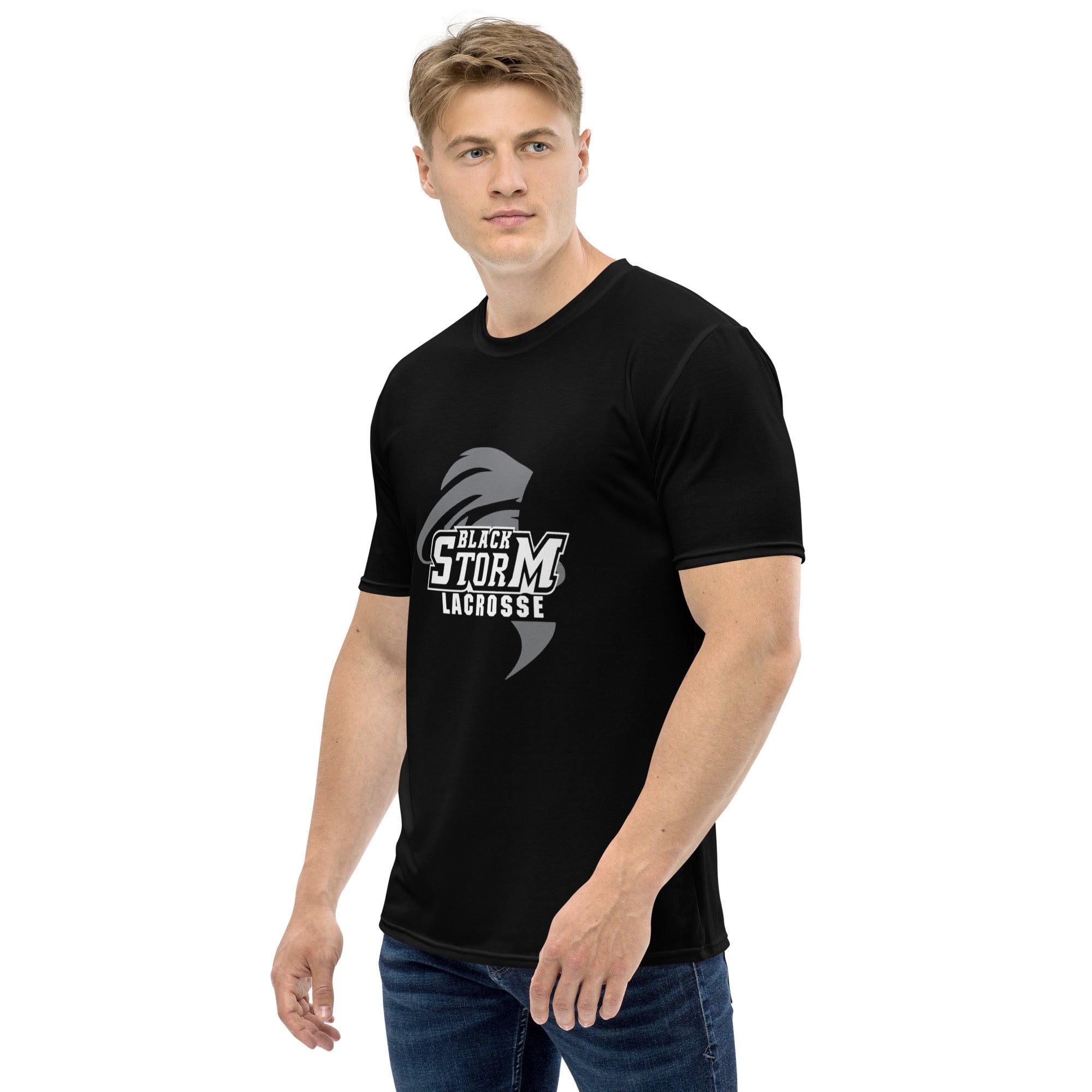 Camiseta de tirador de lacrosse Black Storm
