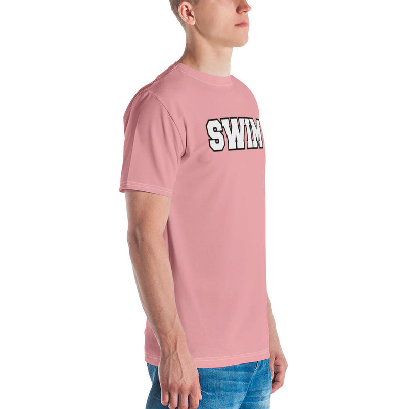 Mountain Lakes Swimming Short Sleeve Unisex T-Shirt -Pink