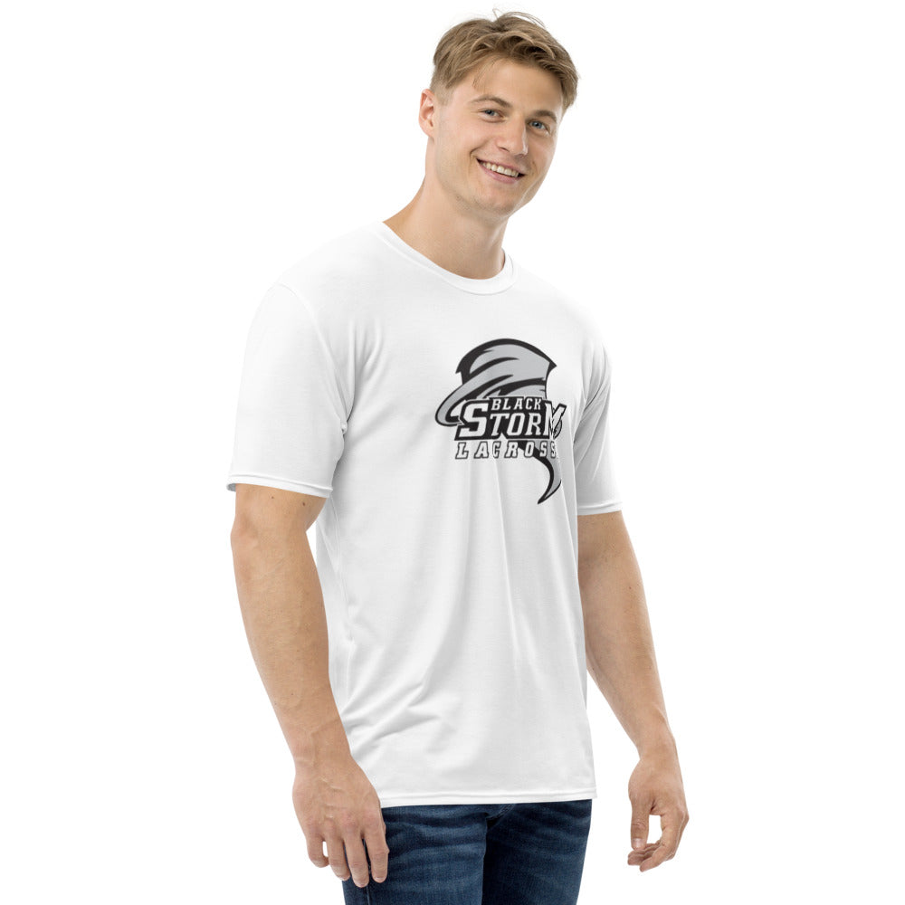 Camiseta de tirador blanca de lacrosse Black Storm