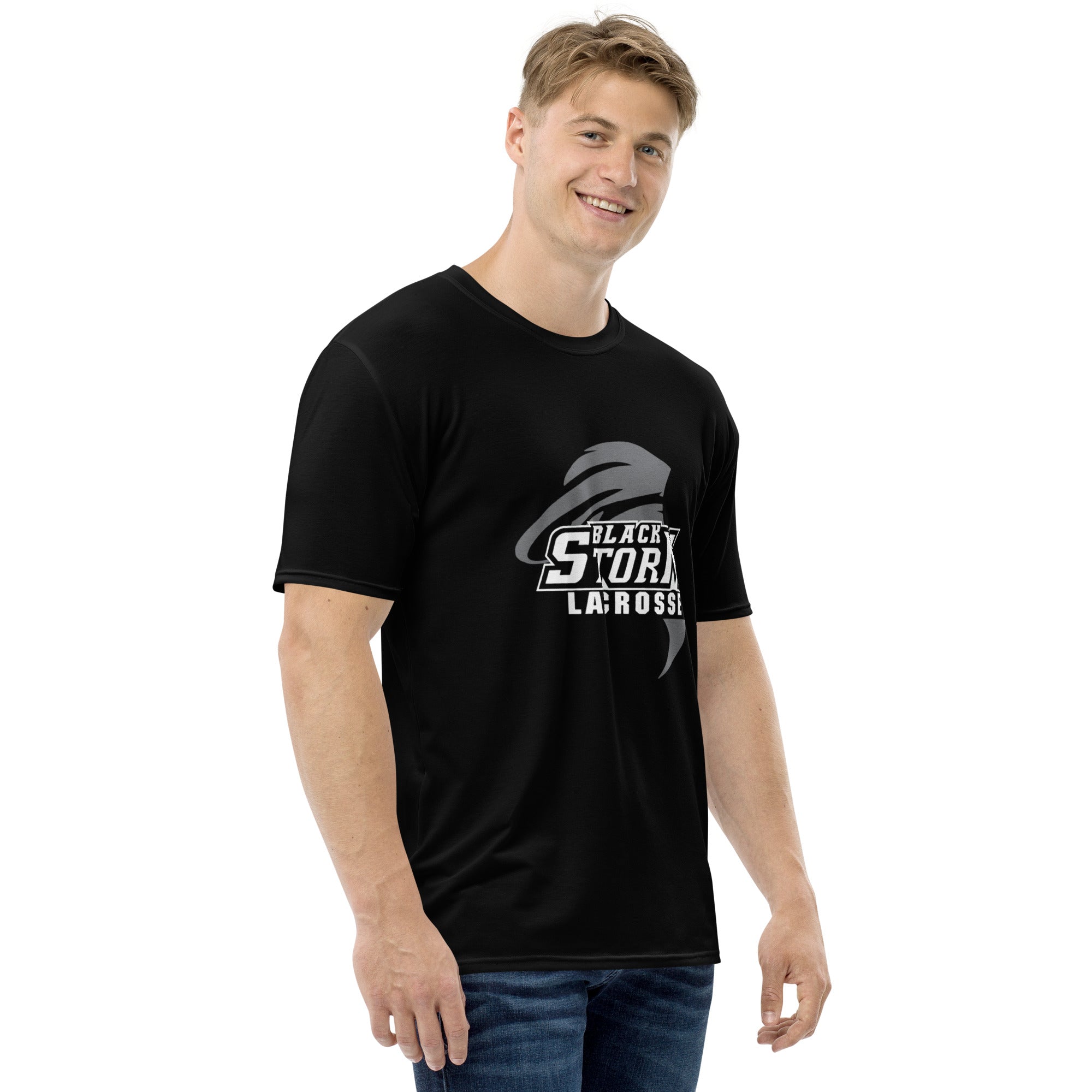 Camiseta de tirador de lacrosse Black Storm