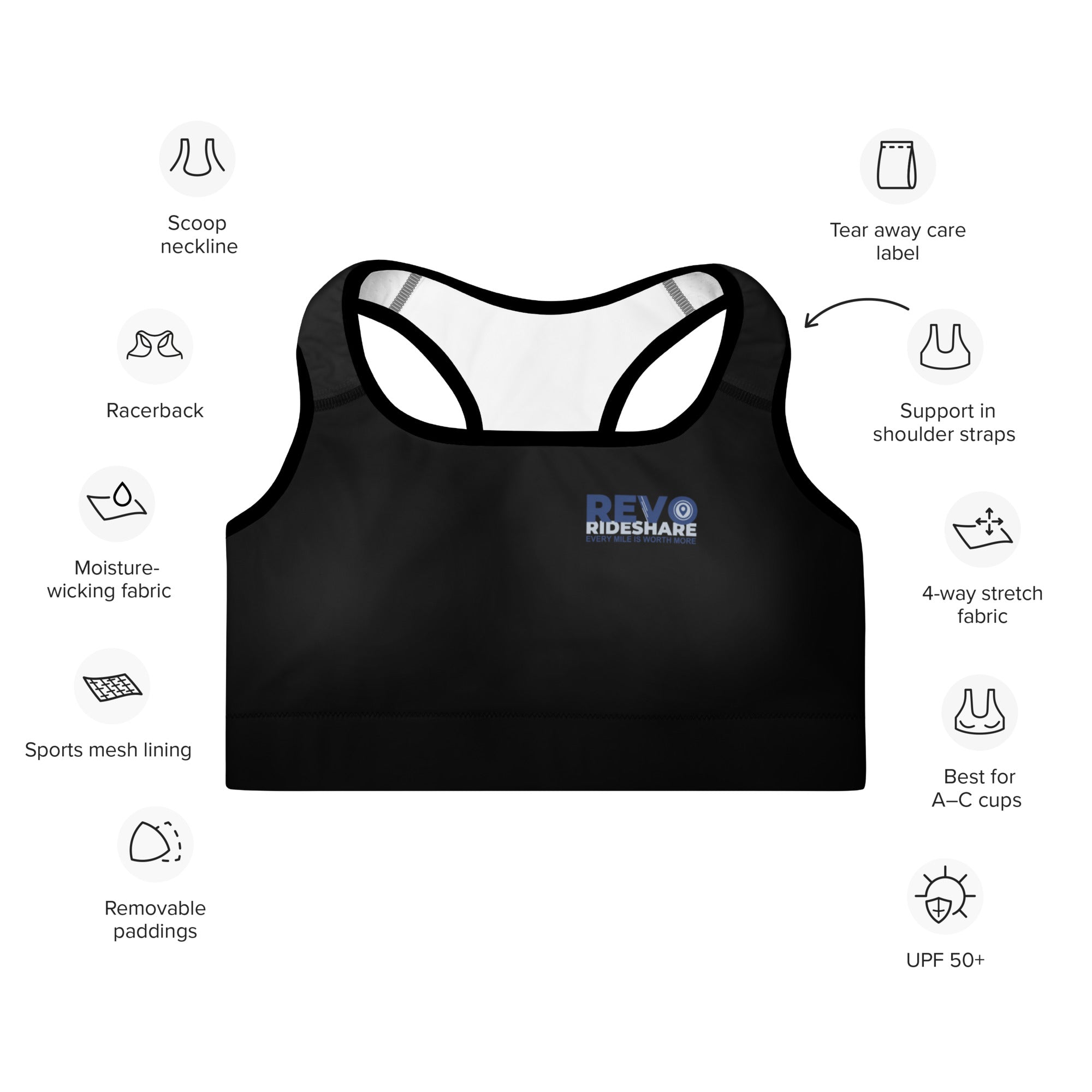 REVO Rideshare Padded Sports Bra