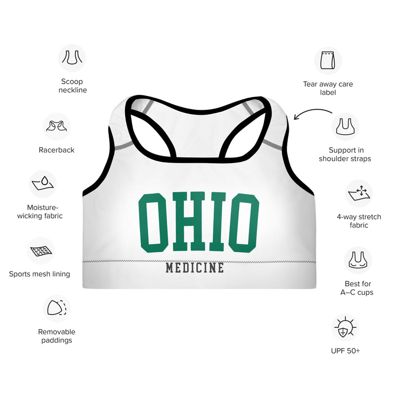 Ohio Medicine Padded Sports Bra