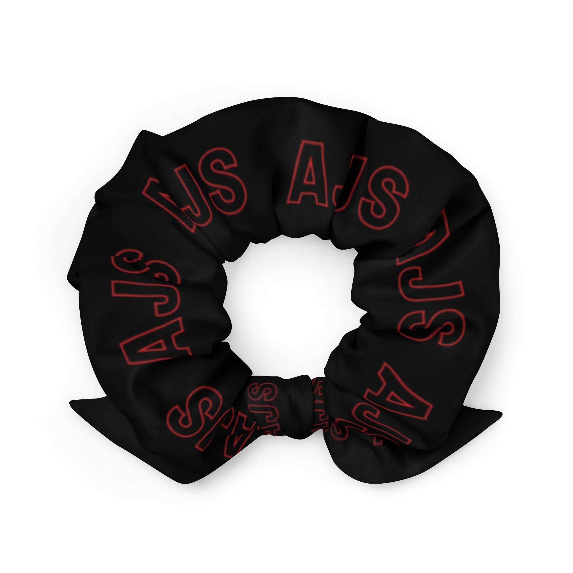 AJS Black & Red Scrunchie