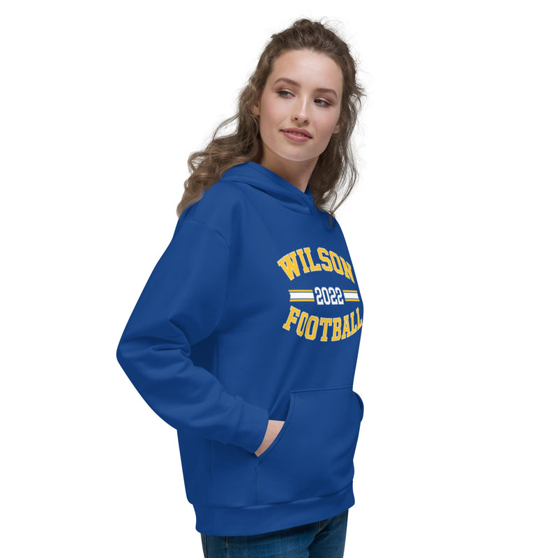 Wilson Football Unisex Blue Hoodie