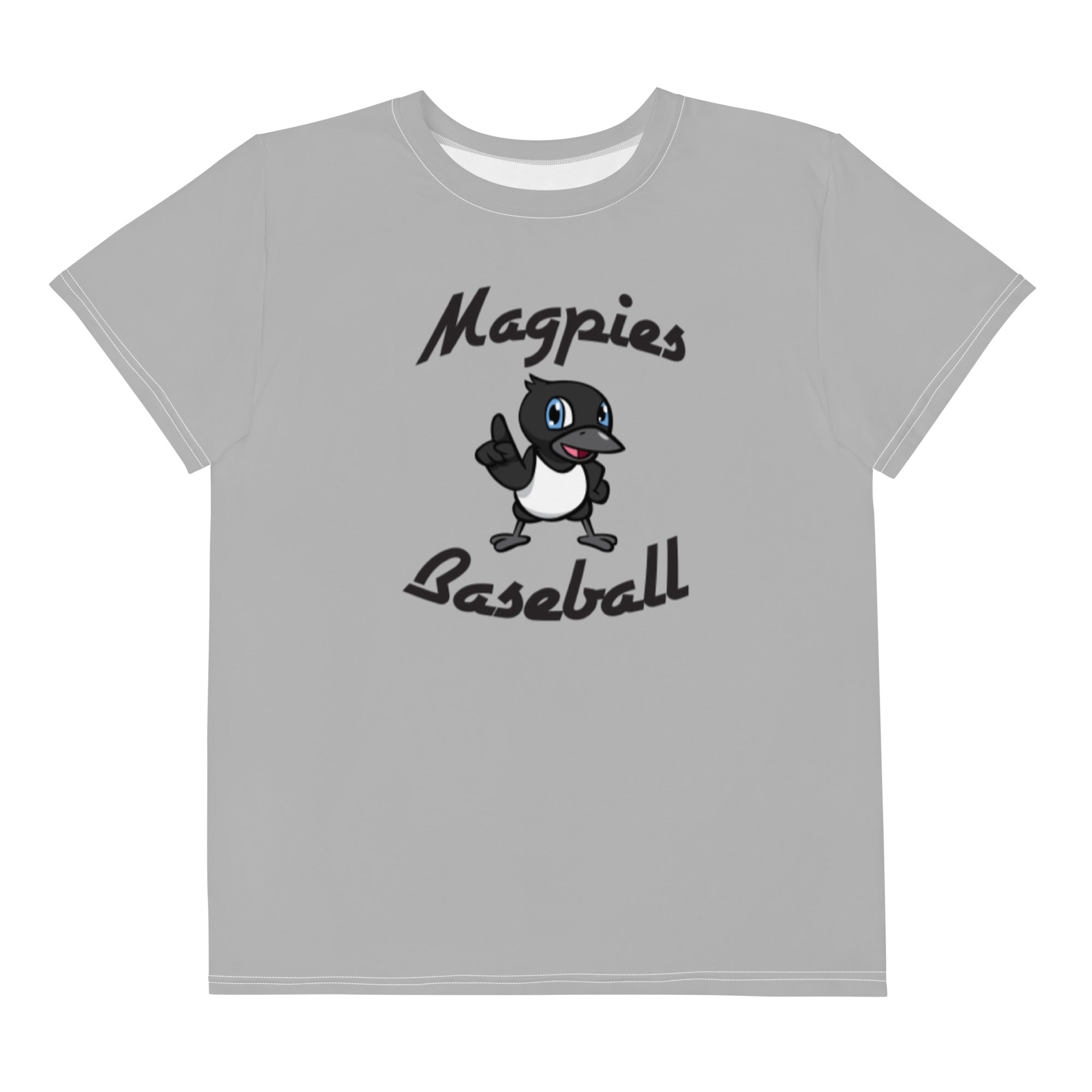 Magpies All Over Print Youth crew neck t-shirt 2