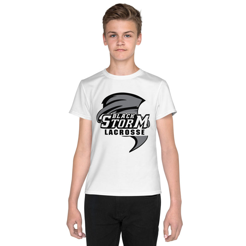 Black Storm Lacrosse Youth White Shooter Shirt