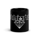 Taza negra brillante con diamantes de Maple Hill