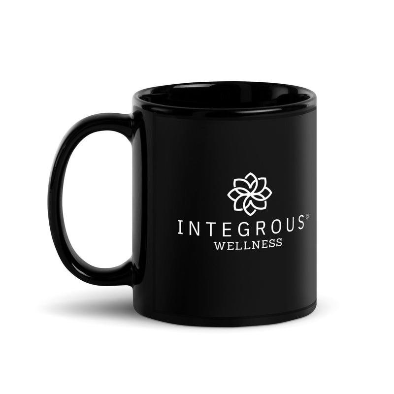 Integrous Wellness Black Glossy Mug