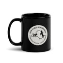 Taza negra brillante de los NY Houndsmen