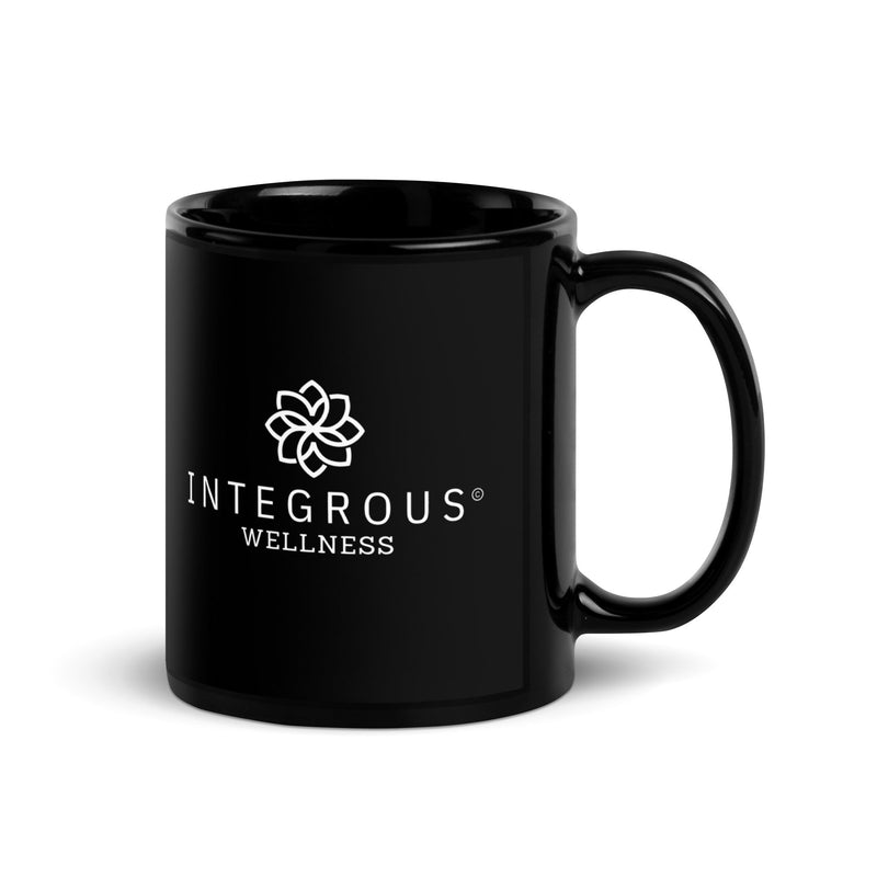 Integrous Wellness Black Glossy Mug