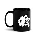 Taza Taino Azteca Negra Brillante