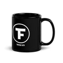 Thriving Faith Black Glossy Mug