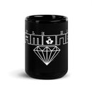 Taza negra brillante con diamantes de Maple Hill