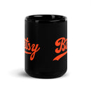 Jr Cyclones Softball Black Glossy Mug
