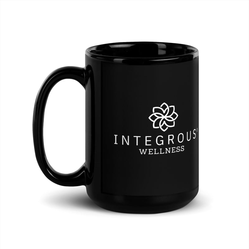 Integrous Wellness Black Glossy Mug