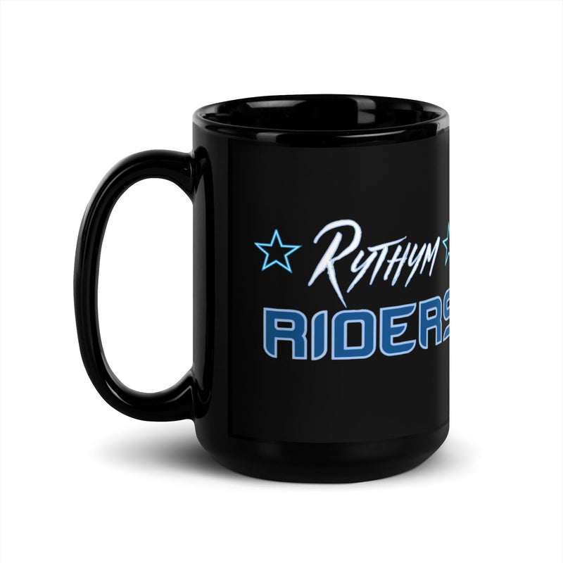 Rythym Riders Black Glossy Mug