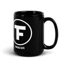 Thriving Faith Black Glossy Mug