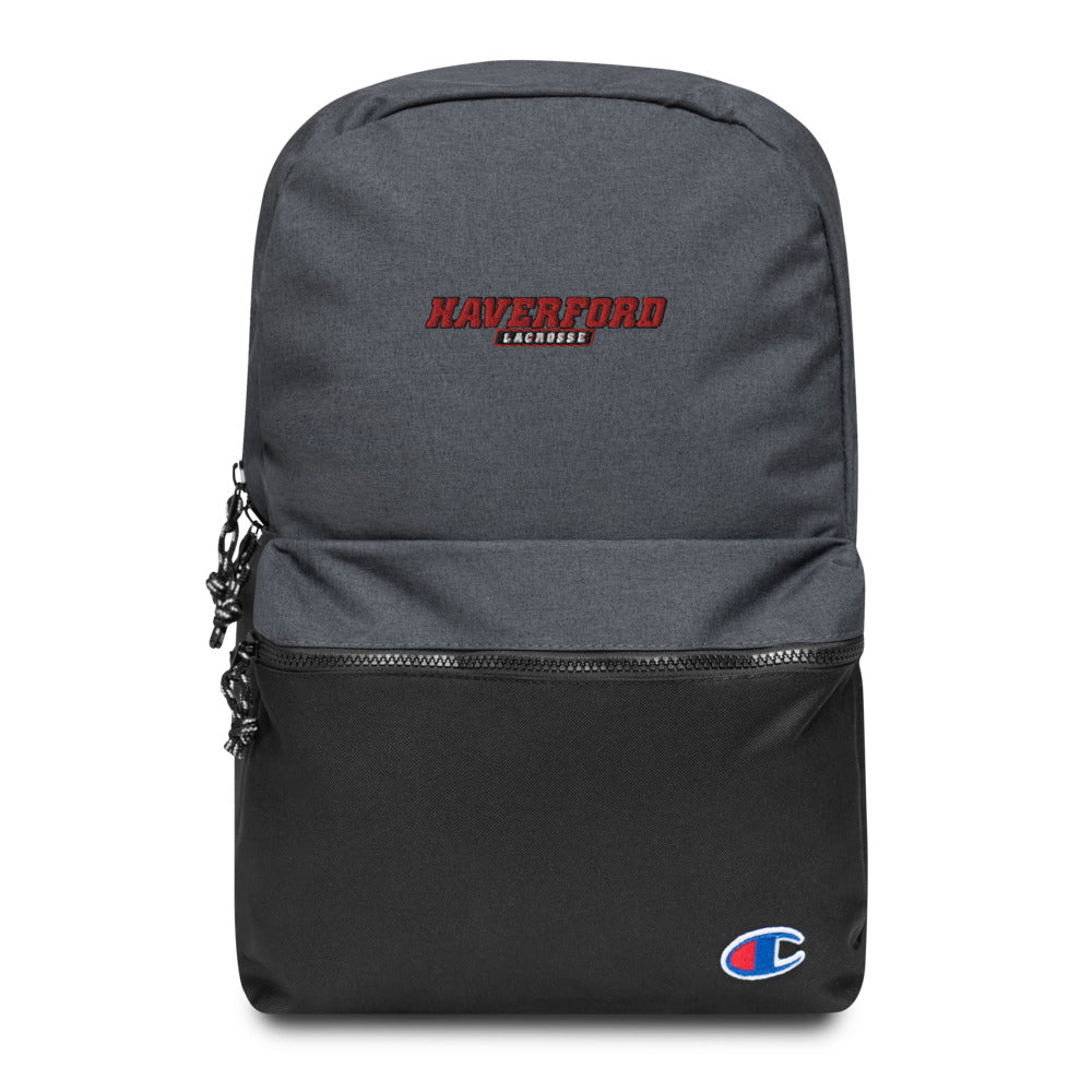 Haverford Men's Lacrosse Embroidered Champion Backpack