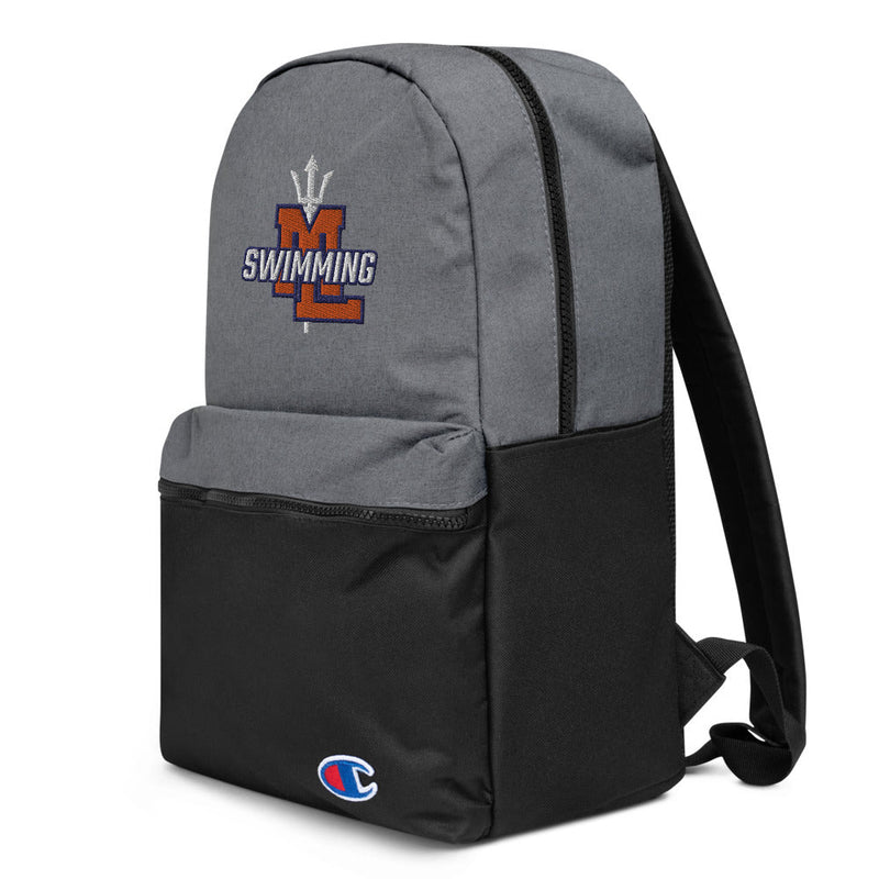 Mountain Lakes Swimming Embroidered Champion Backpack