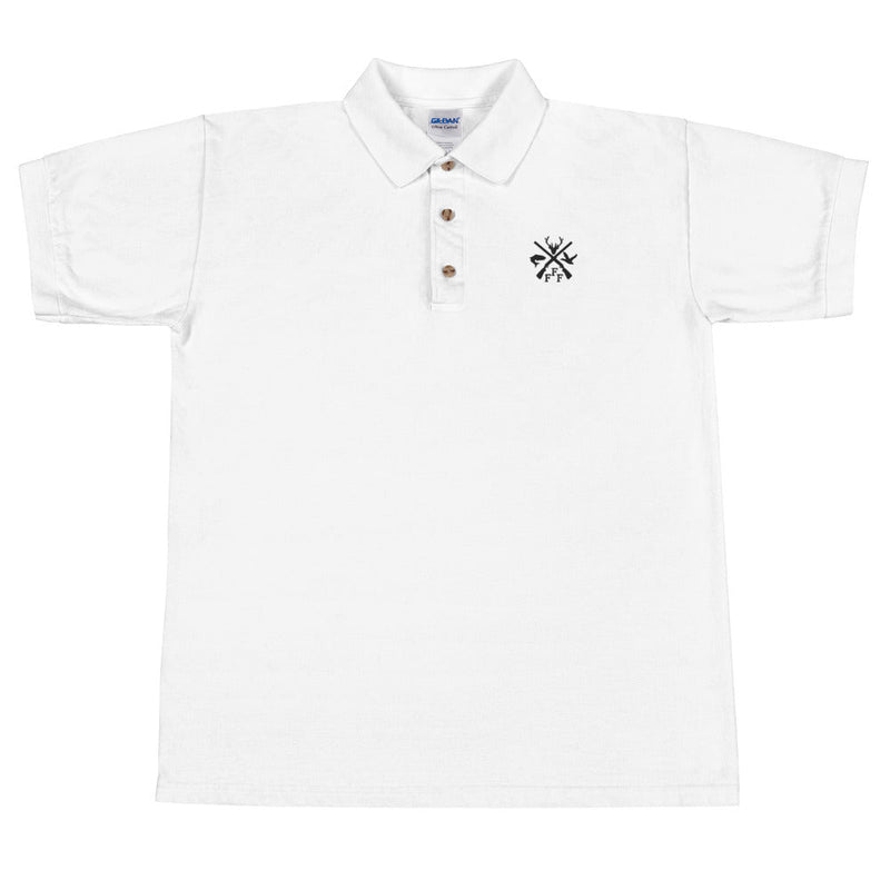 FFF White Embroidered Polo Shirt
