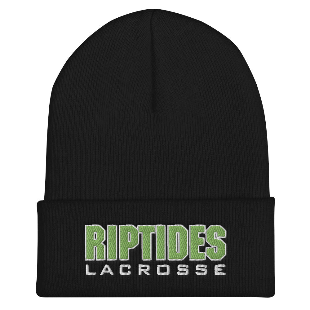 Margate Riptides Lacrosse Cuffed Beanie- Black
