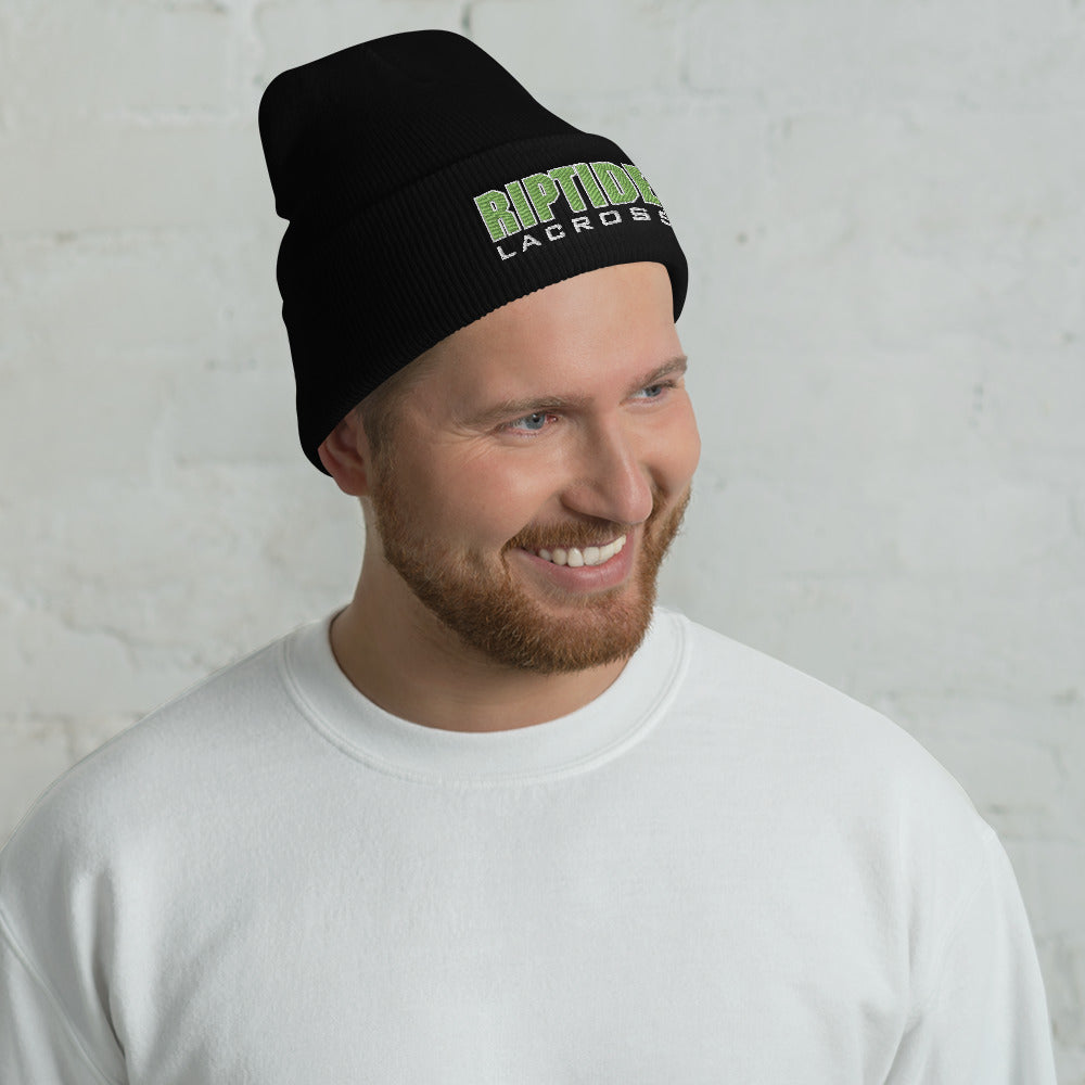 Margate Riptides Lacrosse Cuffed Beanie- Black