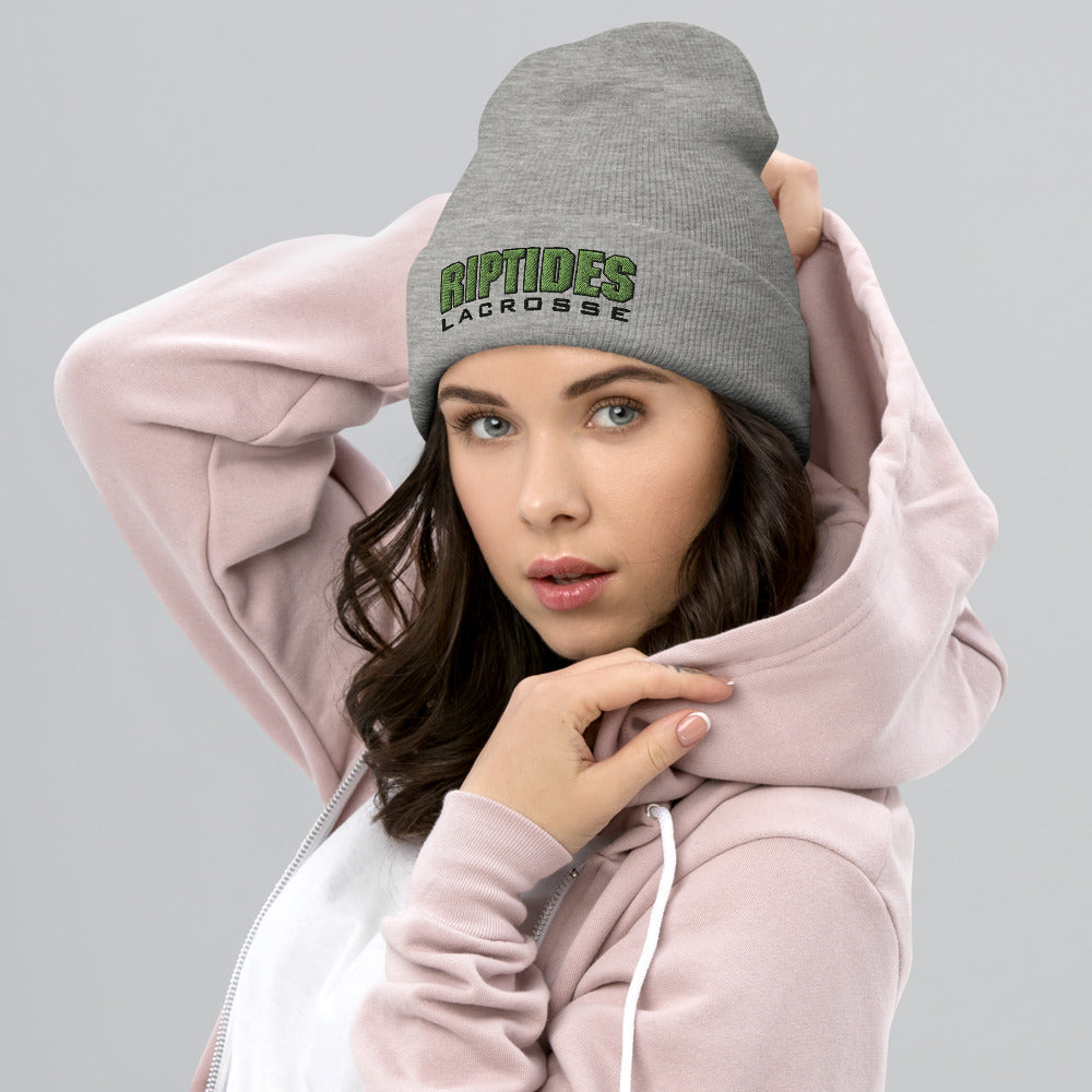 Margate Riptides Lacrosse Cuffed Beanie- Grey
