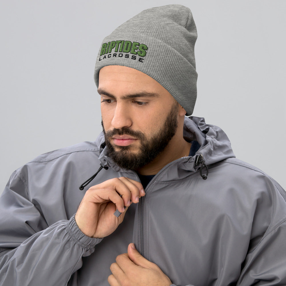 Margate Riptides Lacrosse Cuffed Beanie- Grey