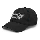 Black Storm Distressed Dad Hat