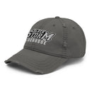 Black Storm Distressed Dad Hat