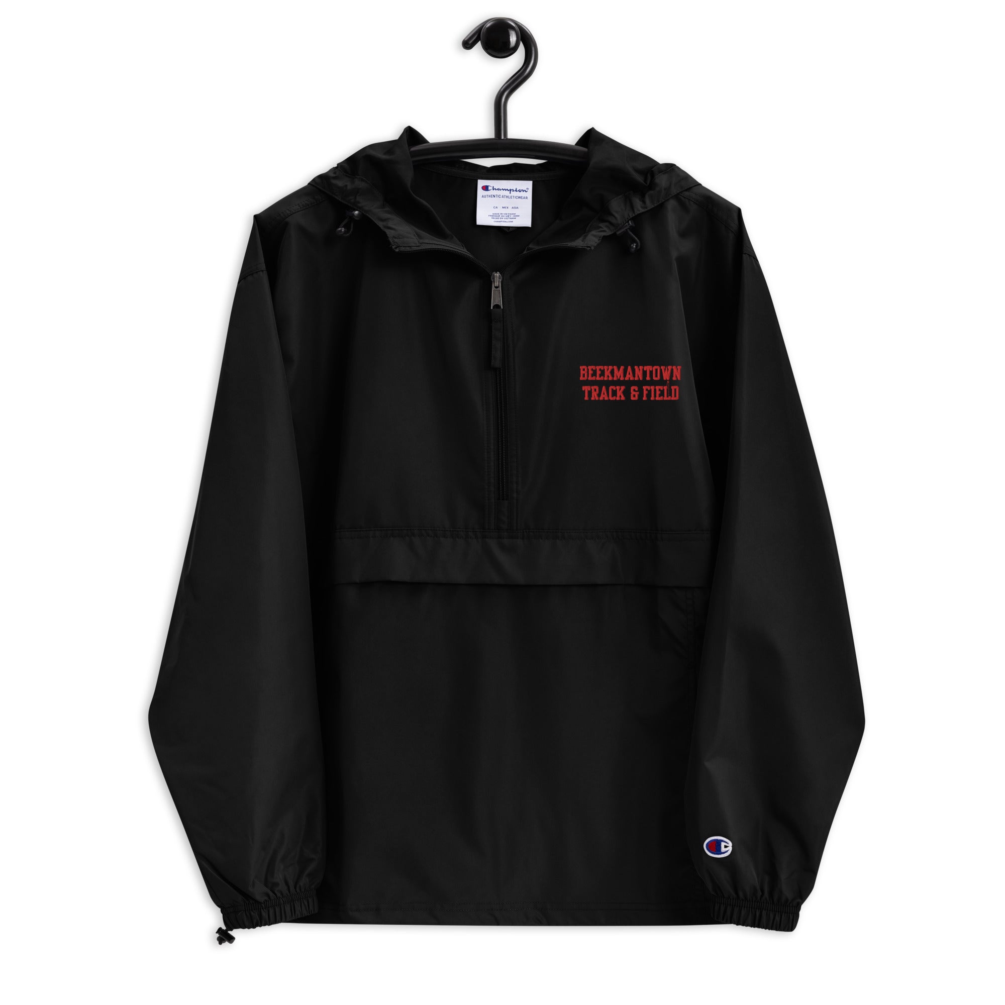Chaqueta plegable Champion con bordados T&F de Beekmantown
