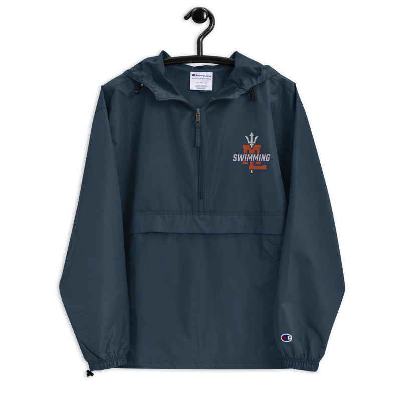Mountain Lakes Swimming Embroidered Champion Packable Jacket