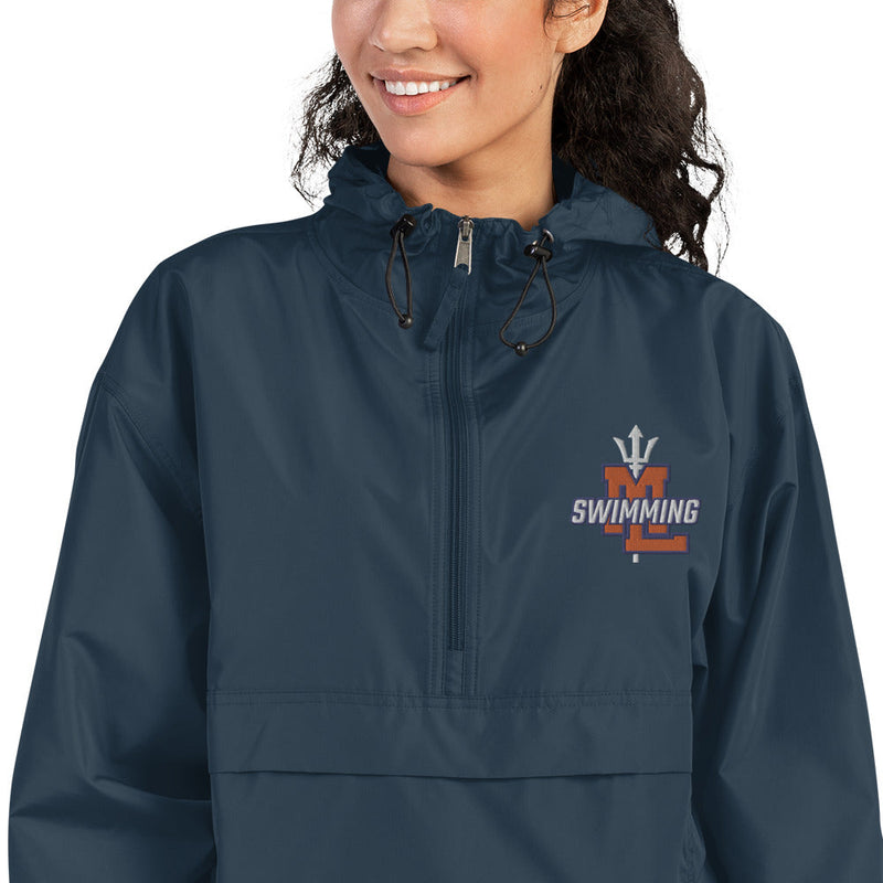 Mountain Lakes Swimming Embroidered Champion Packable Jacket