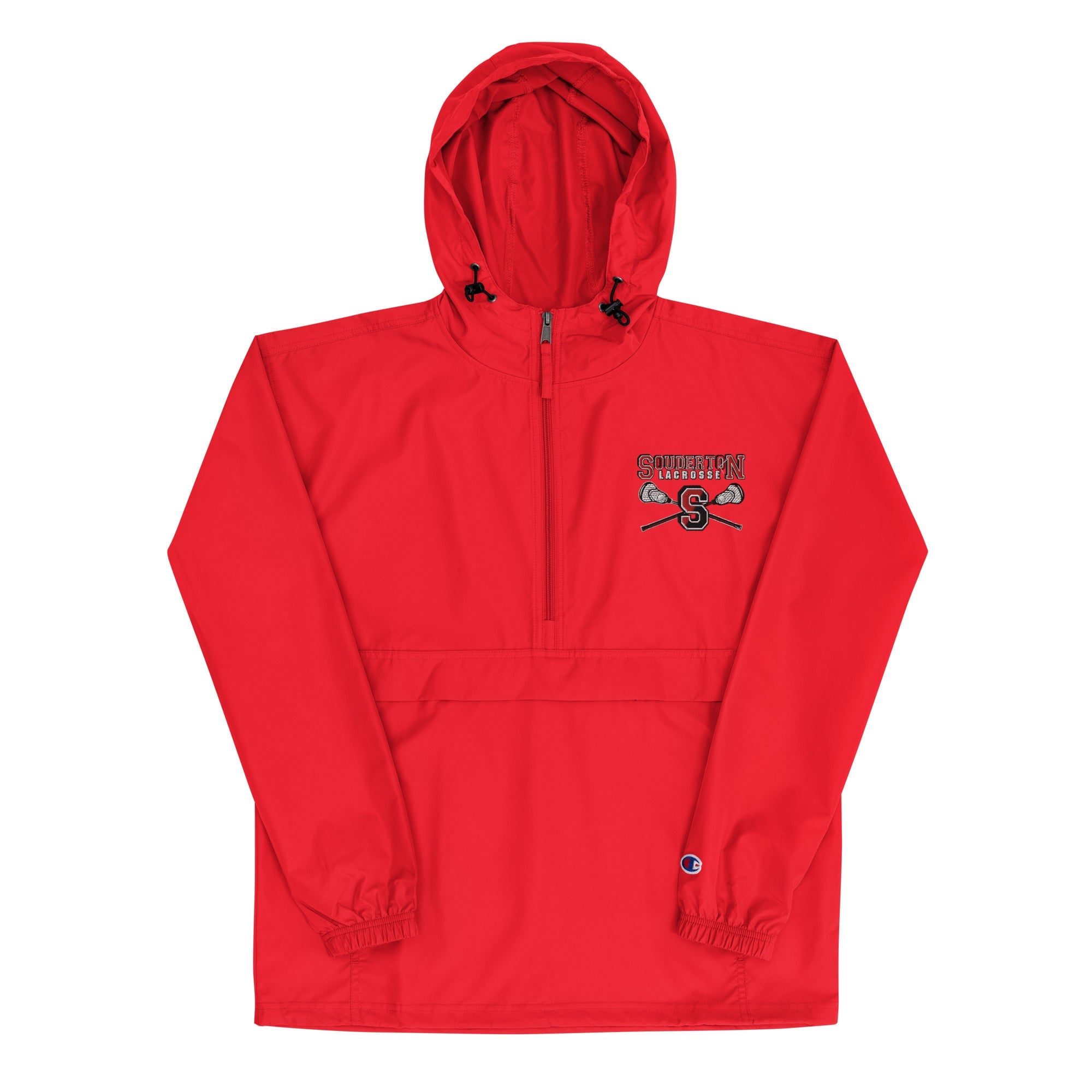 Chaqueta plegable Champion con bordados de lacrosse de Souderton