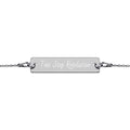 TSRV Engraved Silver Bar Chain Bracelet