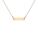 Collar de cadena con barra de plata grabada de FES